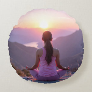 Meditation - Inner Balance - Yoga Round Pillow