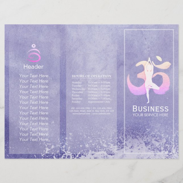 Méditation Instructeur Yoga Pose Brochure (Devant)