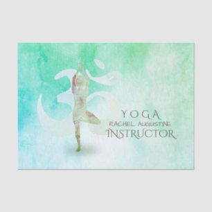 Meditation Instructor Watercolor Yoga Pose Om Sign Tissue Paper