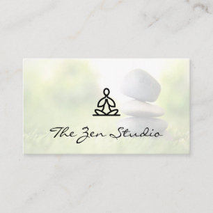 Meditation Logo   Stacked Stones in the Grass Appointment Card