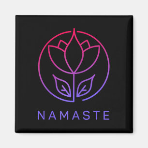 Meditation Lotus Flower Yoga Namaste Magnet