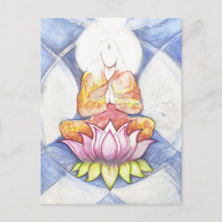 Meditation Lotus Postcard