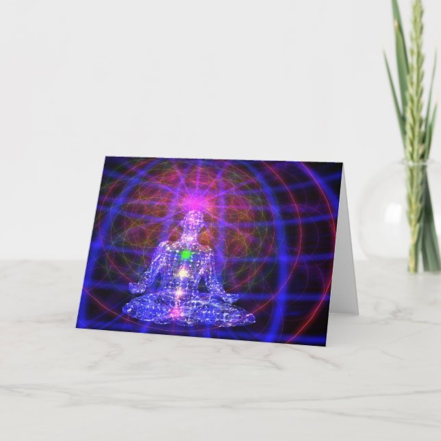 Meditation Man Greeting Card - 5x7 (Front)