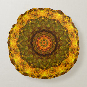 Meditation Mandala Round Pillow