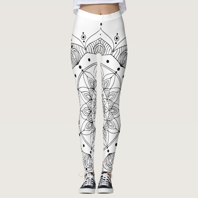 Meditation - Mandala Symbol Leggings (Front)