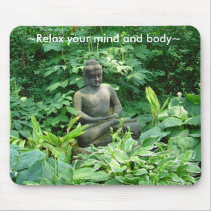 Meditation Meditating Peaceful Garden Mousepad