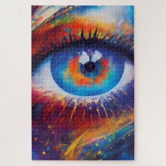meditation, mind and soul - fantastic eye jigsaw puzzle