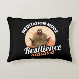 Meditation Mode Bigfoot Resilience Activated Accent Pillow