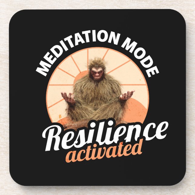 Meditation Mode Bigfoot Resilience Activated Coaster (Front)