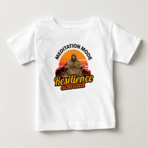 Meditation Mode Resilience Activated Bigfoot Art Baby T-Shirt
