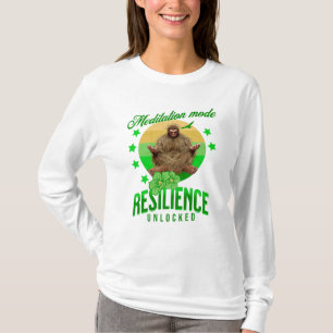 Meditation Mode: Resilience Unlocked Funny Bigfoot T-Shirt