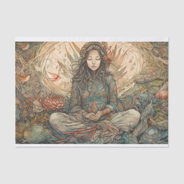 Meditation Namaste Tissue Paper (Front)
