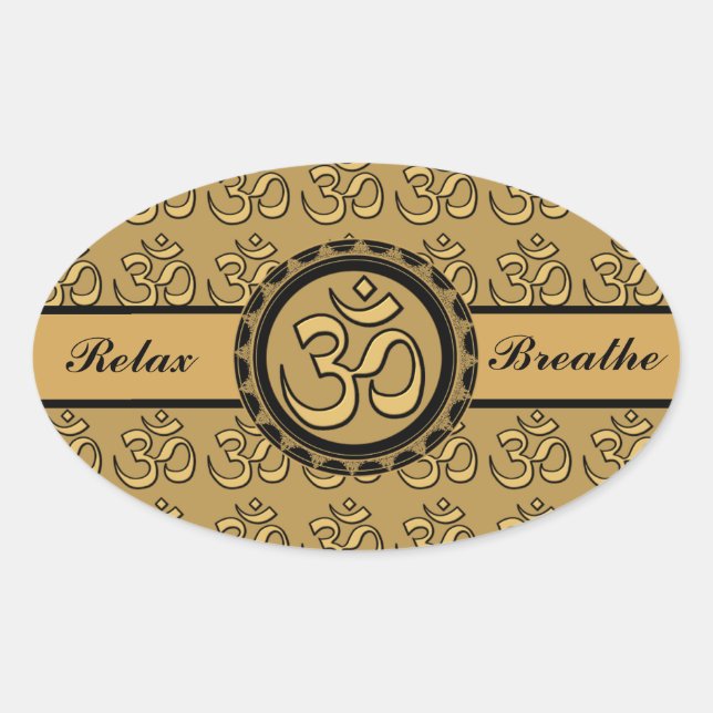 Méditation Om Relax & Breathe Sticker (Devant)