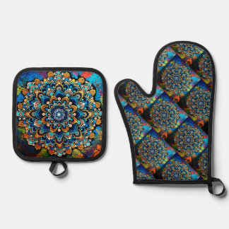 Meditation Oven Mitt & Pot Holder Set
