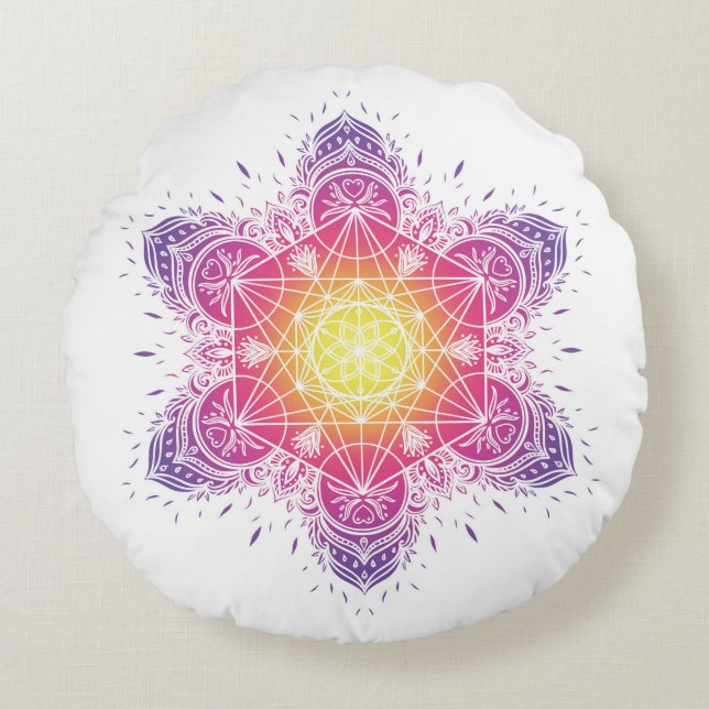 Meditation pillow | mandala | metatron (Front)