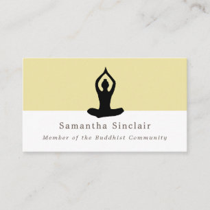 Meditation Pose, Buddhism, Buddhist Business Card