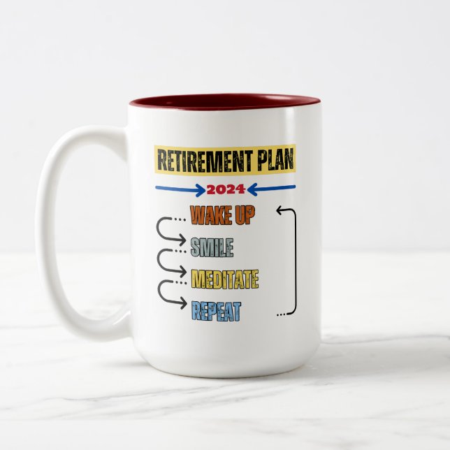 Méditation - Régime de retraite 2024 Mug (Gauche)