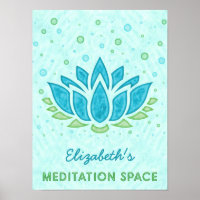 Meditation Space Blue Lotus Flower Zen | Name