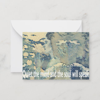 Meditation Spiritual Prayer Woman Blue Card