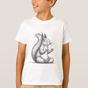 Meditation Squirrel Spirituality Yoga Buddhist Zen T-Shirt