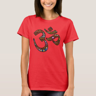 Meditation symbol, colourful emoji-decorated T-Shirt
