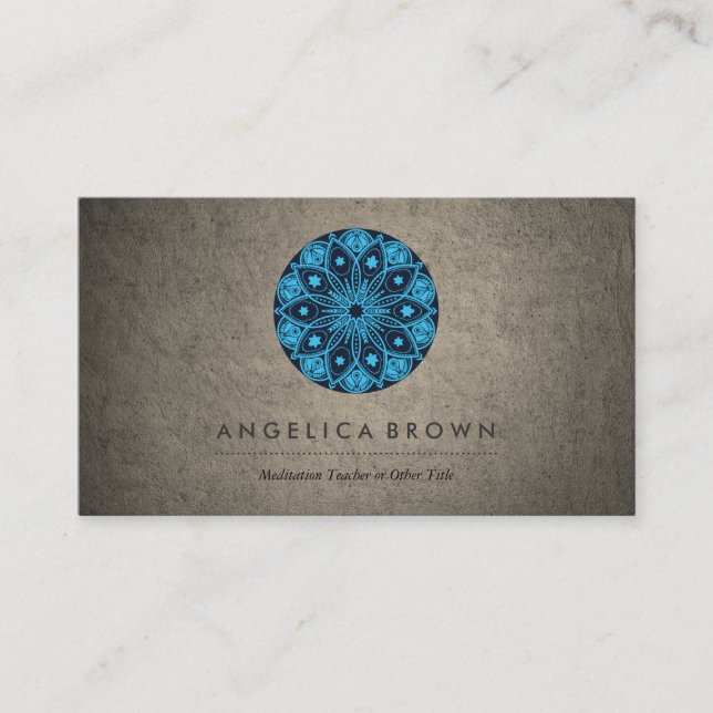 Meditation Teacher Health & Wellness Business Card (Front)