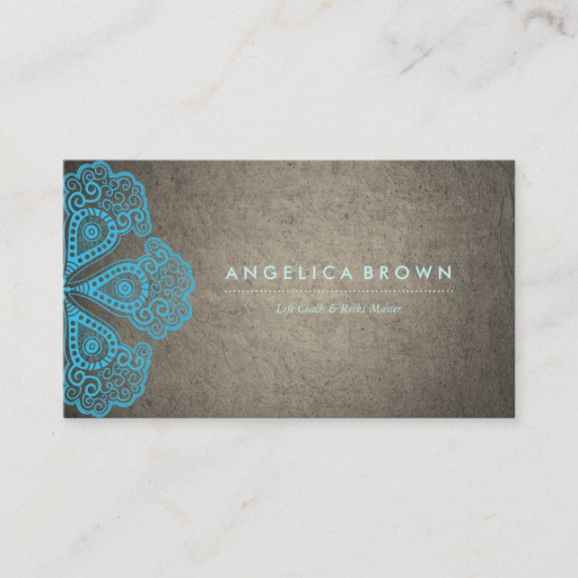 Meditation Teacher & Life Coach Business Card (Front)