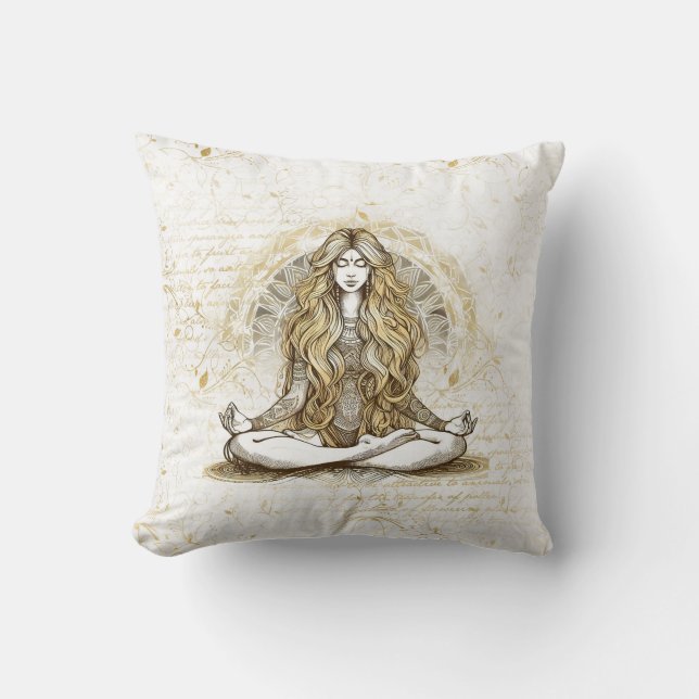 Meditation Throw Pillow (Front)
