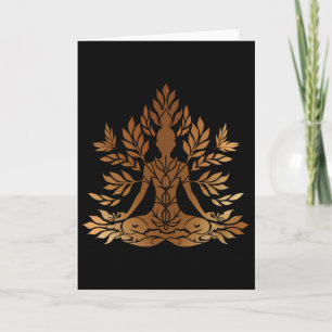Meditation Tree Spirituality Zen Buddha Yoga Life Card