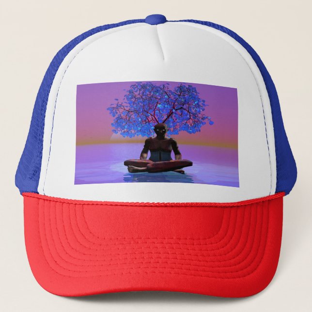 Meditation Tree Trucker Hat (Front)