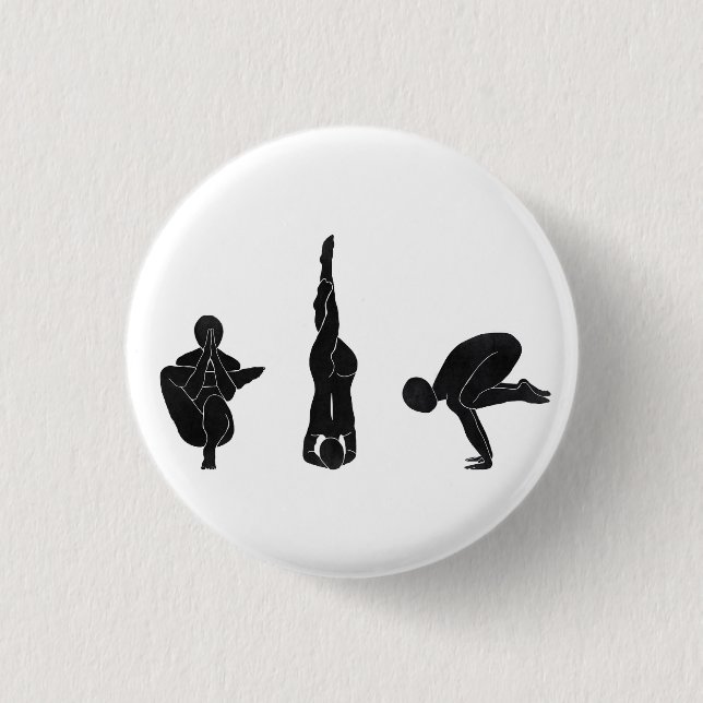 Meditation, yoga, Attitude 1 Inch Round Button (Front)