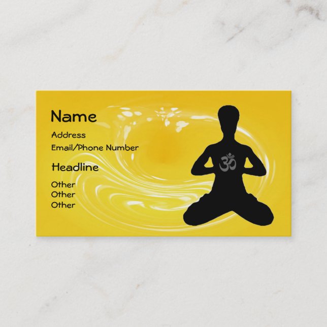 Meditation - Yoga Business Cards (Front)