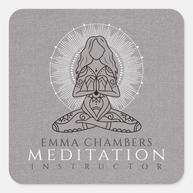 Meditation Yoga Business Stickers (Front)