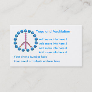 Méditation Yoga Carte de visite de tranquillité