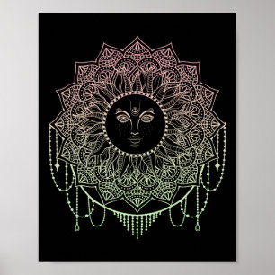 Meditation, Yoga Clothing, Namaste Geometry Chakra Poster