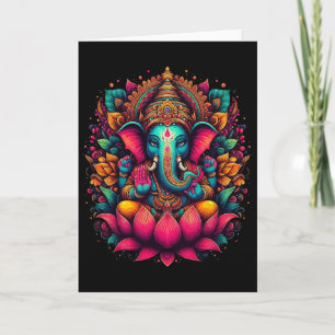 Meditation Yoga Ganesh Hindu God Namaste Tees Gane Card