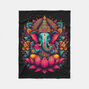 Meditation Yoga Ganesh Hindu God Namaste Tees Gane Fleece Blanket