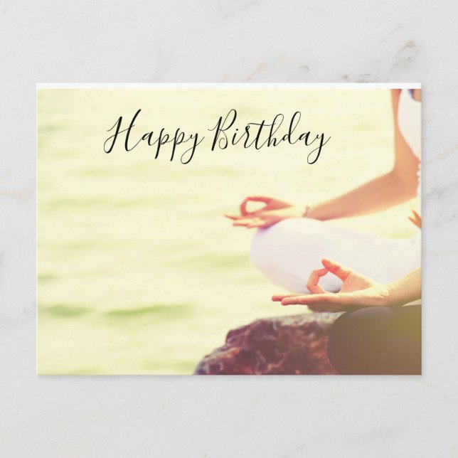 Méditation Yoga index index Carte Anniversaire (Devant)
