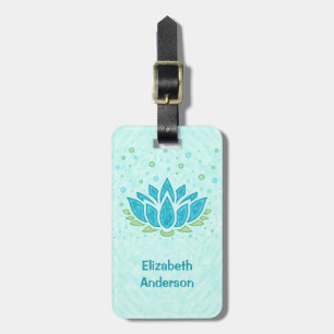 Meditation Yoga Lotus Flower Zen   Text Template Luggage Tag