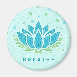 Meditation Yoga Lotus Flower Zen   Text Template Magnet