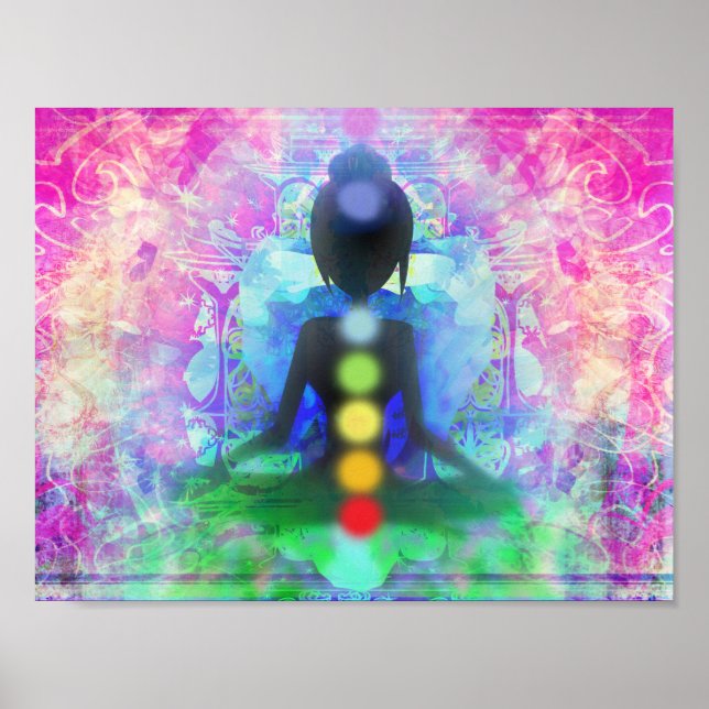 Méditation Yoga Poster Papier (Devant)