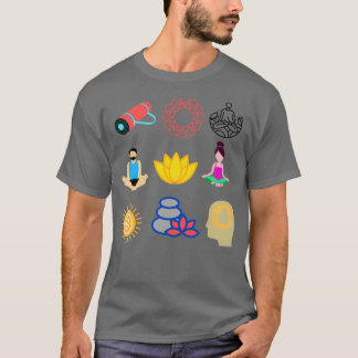 Meditation yoga stickers T-Shirt