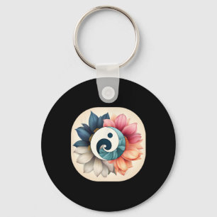 Meditation Yoga Tai Chi Qi Gong Za Zen Yin Yang Lo Keychain