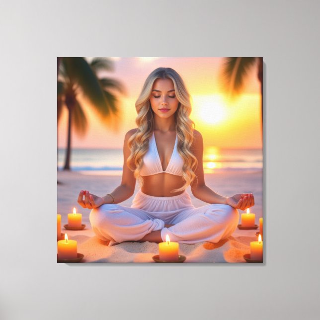 MEDITATION - YOGA - WELLNESS - CARPE DIEM CANVAS PRINT (Front)