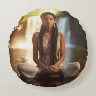 MEDITATION - YOGA - WELLNESS - CARPE DIEM ROUND PILLOW