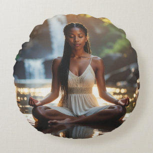 MEDITATION - YOGA - WELLNESS - CARPE DIEM ROUND PILLOW