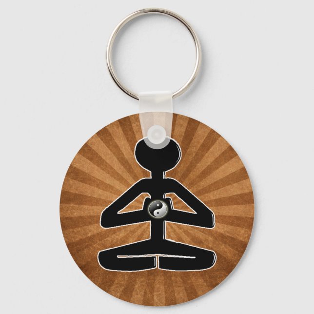 MEDITATION YOGA YIN YANG KEYCHAIN (Front)