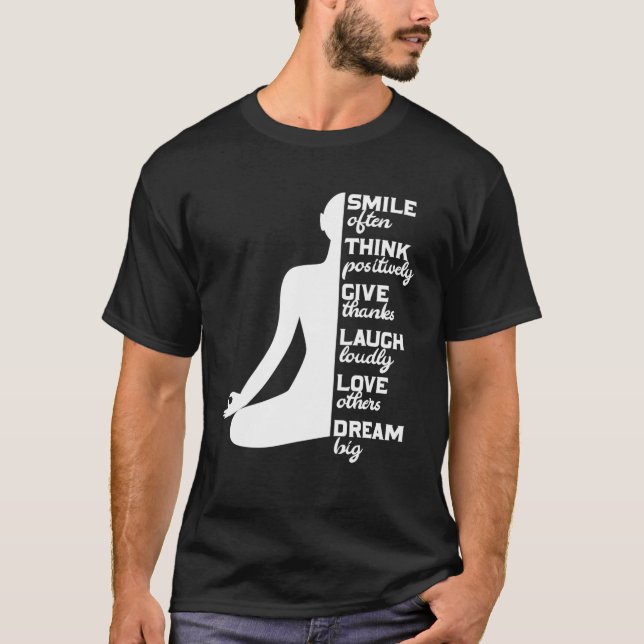 Meditation Yoga Zen Quote For Yoga Mindfulness T-Shirt (Front)