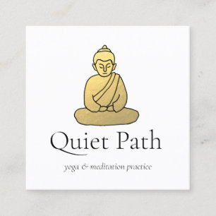 Meditation Zen Buddhism Teacher Square Business Card