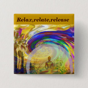 Meditations & Colors_ 2 Inch Square Button
